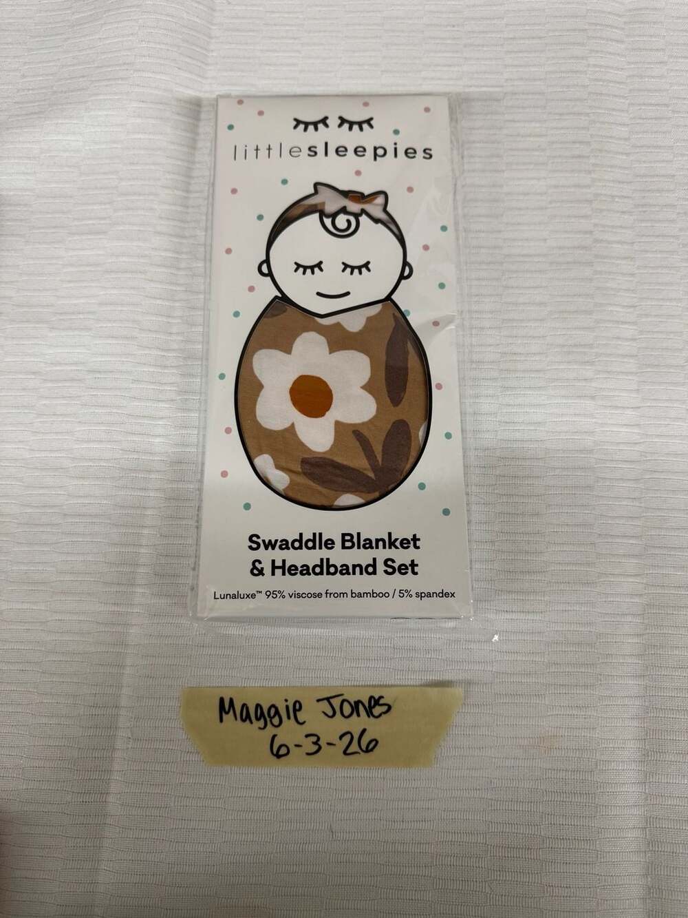 Little Sleepies Desert Sunrise Swaddle Blanket & Headband Set